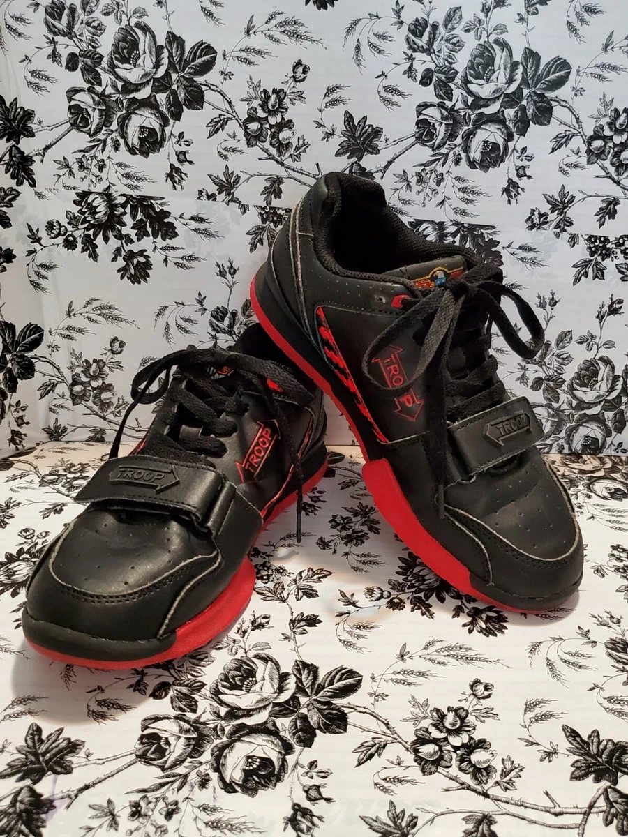 Troop Cobra Men s Size 7 1 2 Black Red High Top Athletic