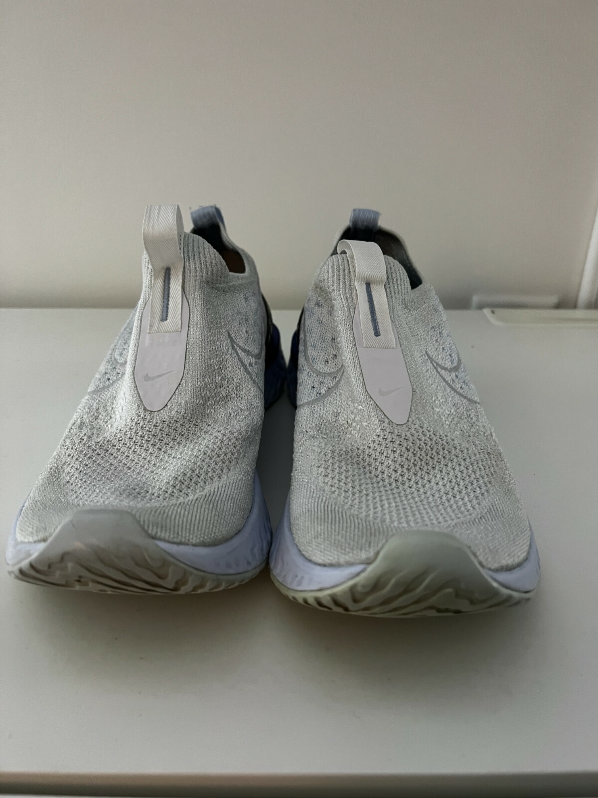 epic phantom react flyknit white hydrogen blue
