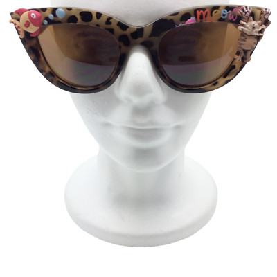 Cat Eye Sunglasses Hand-Painted Women s Cat Lover Gift Kitty Mouse Fish Bubbles