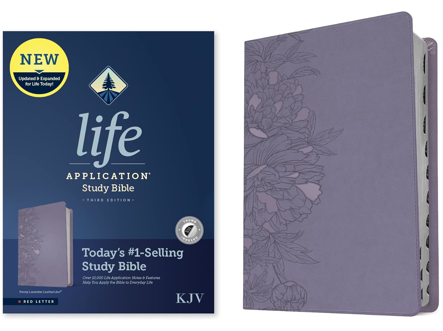 KJV Life Application Study Bible, Third Edition, Indexed, LeatherLike Peony