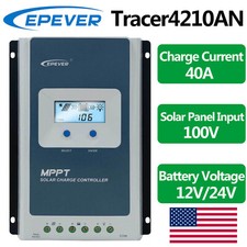 New EPEVER 40A MPPT Solar Charge Controller A...