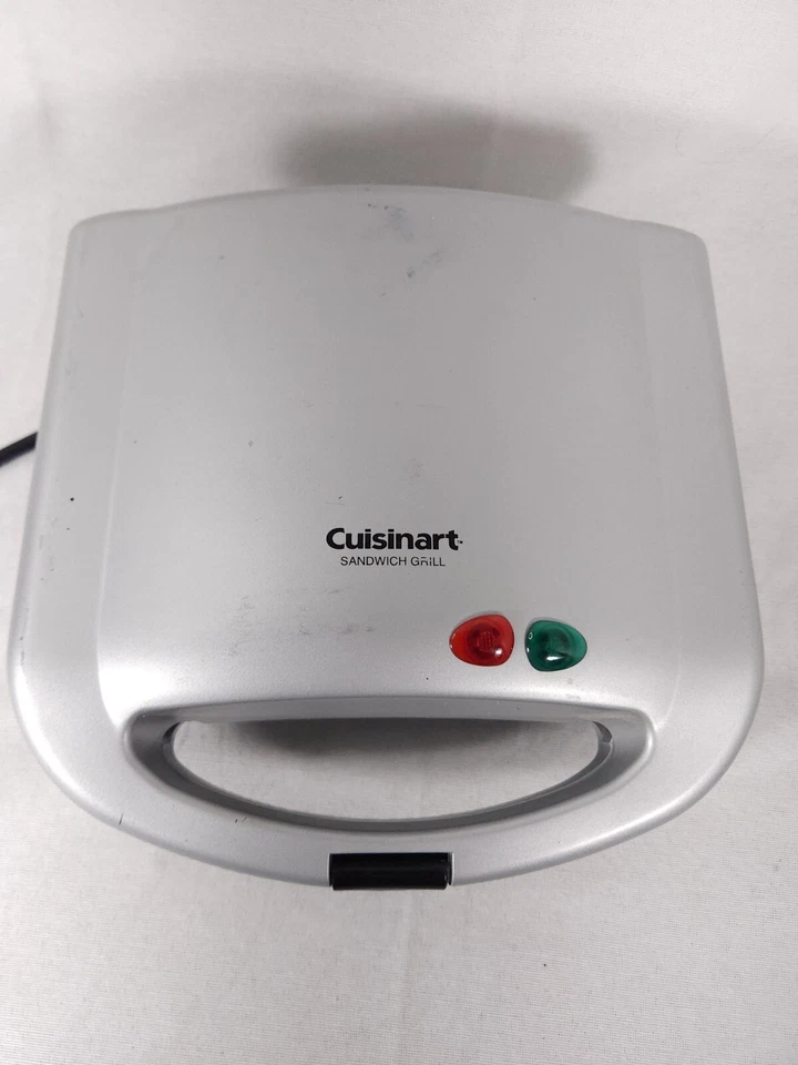 Parrilla Sandwichera Cuisinart Plateada Modelo WM-SW2 Probada con instrucciones Foto 2 de 4