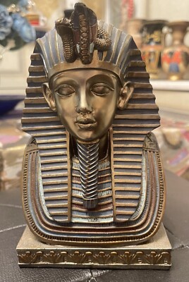 Unique ANCIENT EGYPTIAN Statue King Tutankhamun head of hard stone-20Cm,770gr