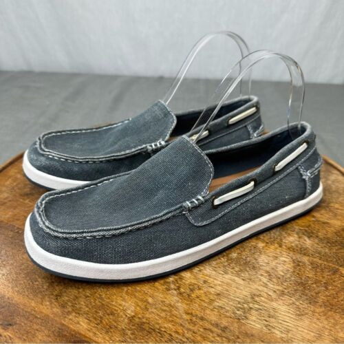 Chaussures Tommy Hilfiger garçons hommes 7 tissu bleu mocassin bateau chaussures - Photo 1/15