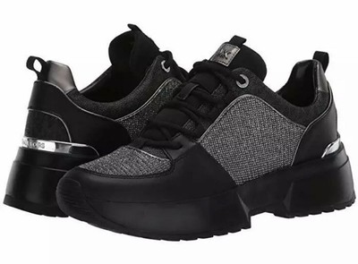 michael kors sneakers black and silver