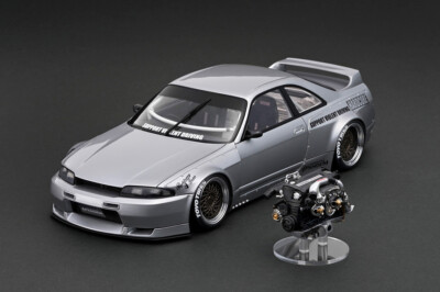 1/18 イグニッションモデル　パンデム GT-R R33【新品】カスタム ignition model 1/18 Nissan PANDEM GT-R BCNR33 Silver with Engine