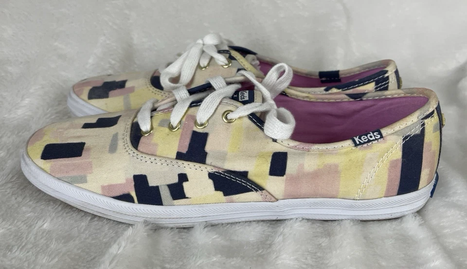Keds X Birchbox Womens Multi Color Geometric Pattern Sneakers Shoes Sz 9US 40EU - Image 2 of 4