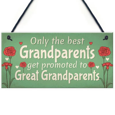 RED OCEAN Great Grandparents Gift Sign Baby Announcement For Grandparents Grandma Grandad