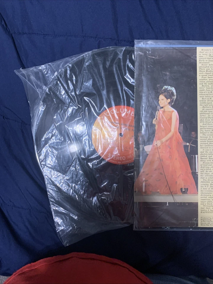 Barbra Streisand 'A Happening In Central Park' LP Vinyl Record Stereo PC 9710 VG Foto 3 de 3