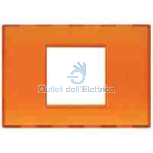 BTICINO LIGHT PLACCA 2 POSTI ARANCIO N4819AJ