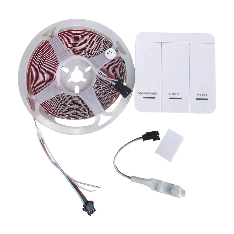 Strip striscia led luce a scorrimento con controller wireless 24V 10 Funzioni 5m - Immagine 3 di 4