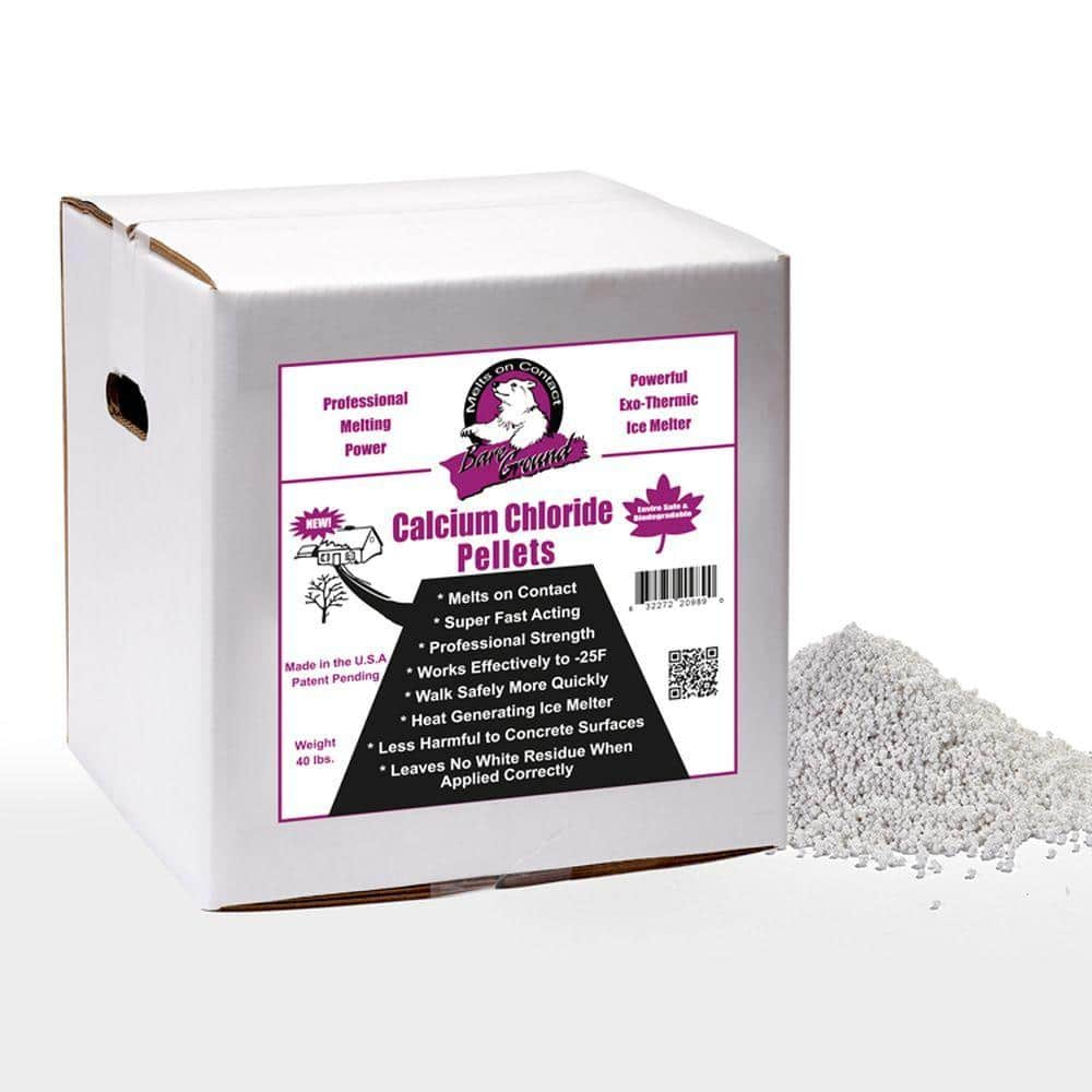 40lb Box of Bare Ground calcium chloride pellets