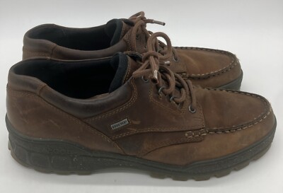ECCO Track GORE-TEX Waterproof Leather Hiking Shoes Bison Brown Size 46 US 12