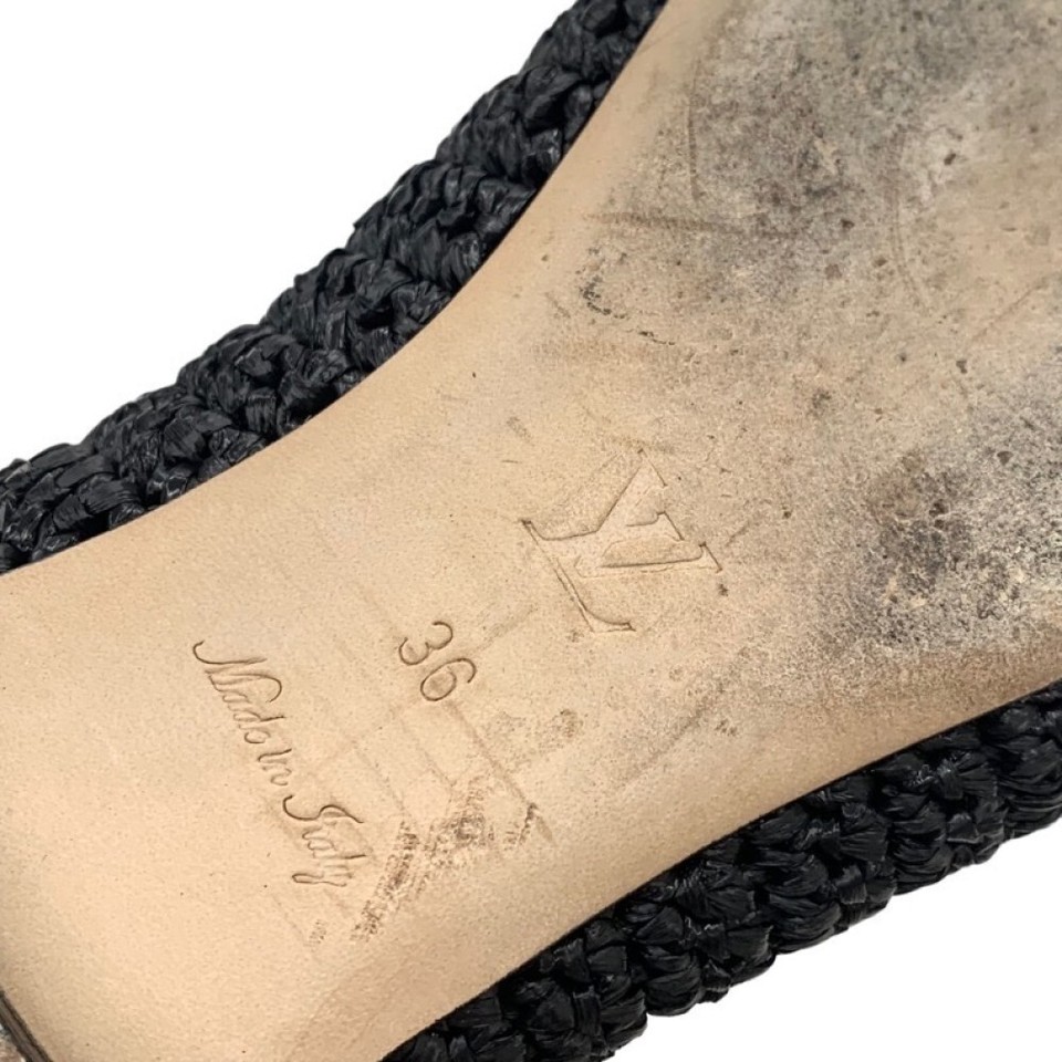 Louis Vuitton Nina Line Flat Shoes Ballet Shoes Black Size36 US About5