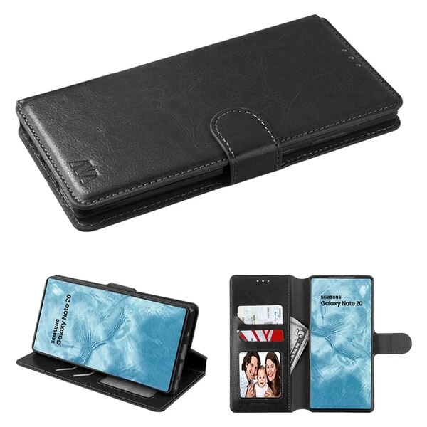 For Samsung Galaxy Note 20 / ULTRA Leather Flip Wallet Case Card ID Pouch Cover - Image 4 of 4