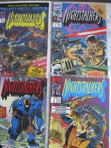 NIGHTSTALKERS #'s 1,2,3,4 - 1 thru 4 Marvel  #1  bagged w/poster 1992 BLADE