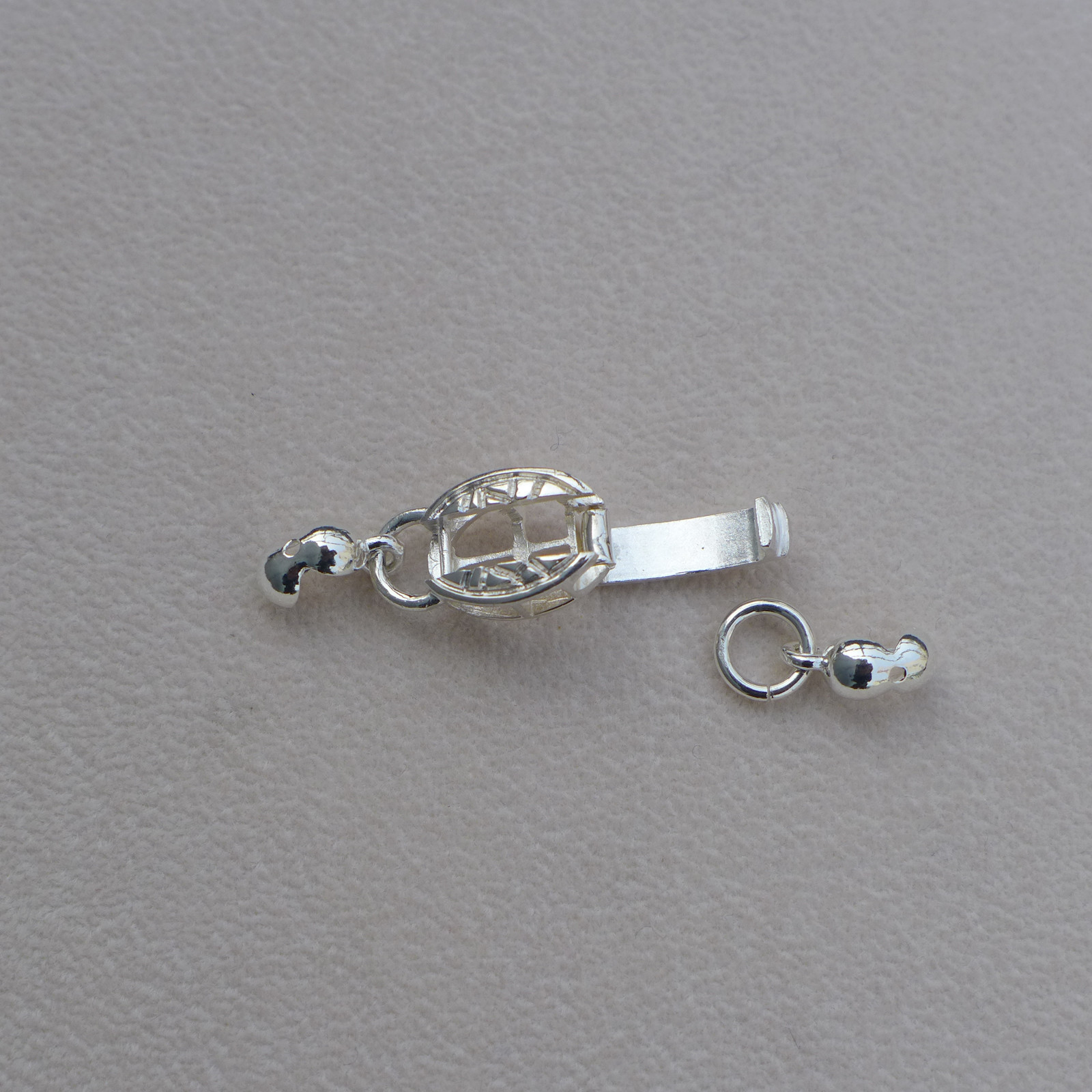 925 Steling Silver,Box Clasp with End Clamps,For Necklace,Jewelry