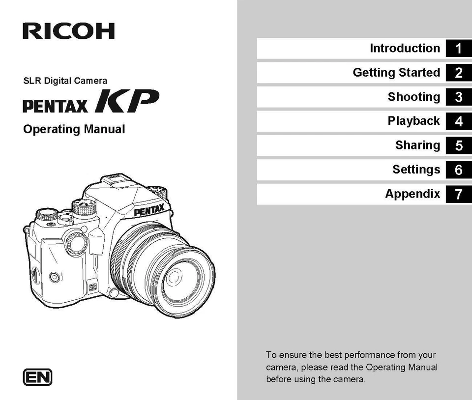 FOTOCAMERA REFLEX DIGITALE PENTAX KP ISTRUZIONI STAMPATE MANUALE UTENTE MANUALE 148p