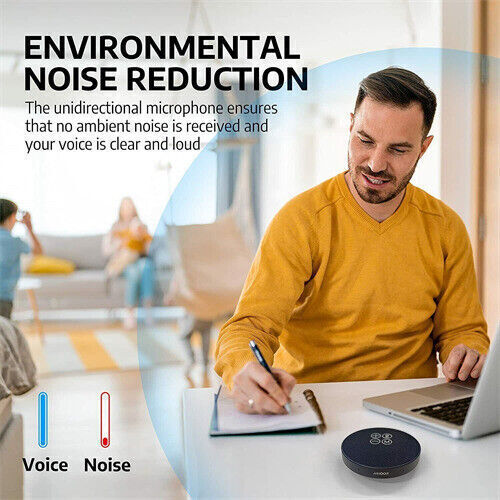 Wireless Mini Bluetooth Speaker w/Microphone Conference Speakerphone for Laptop - Picture 11 of 12