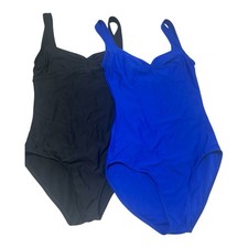 2 Wear Moi Leotards WOMENS SIZE XS Black Blue Ballet