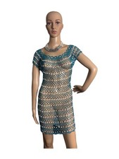 Beach Swim Wear Summer Women’s Sexy Dress Handmade Light Blue One Size