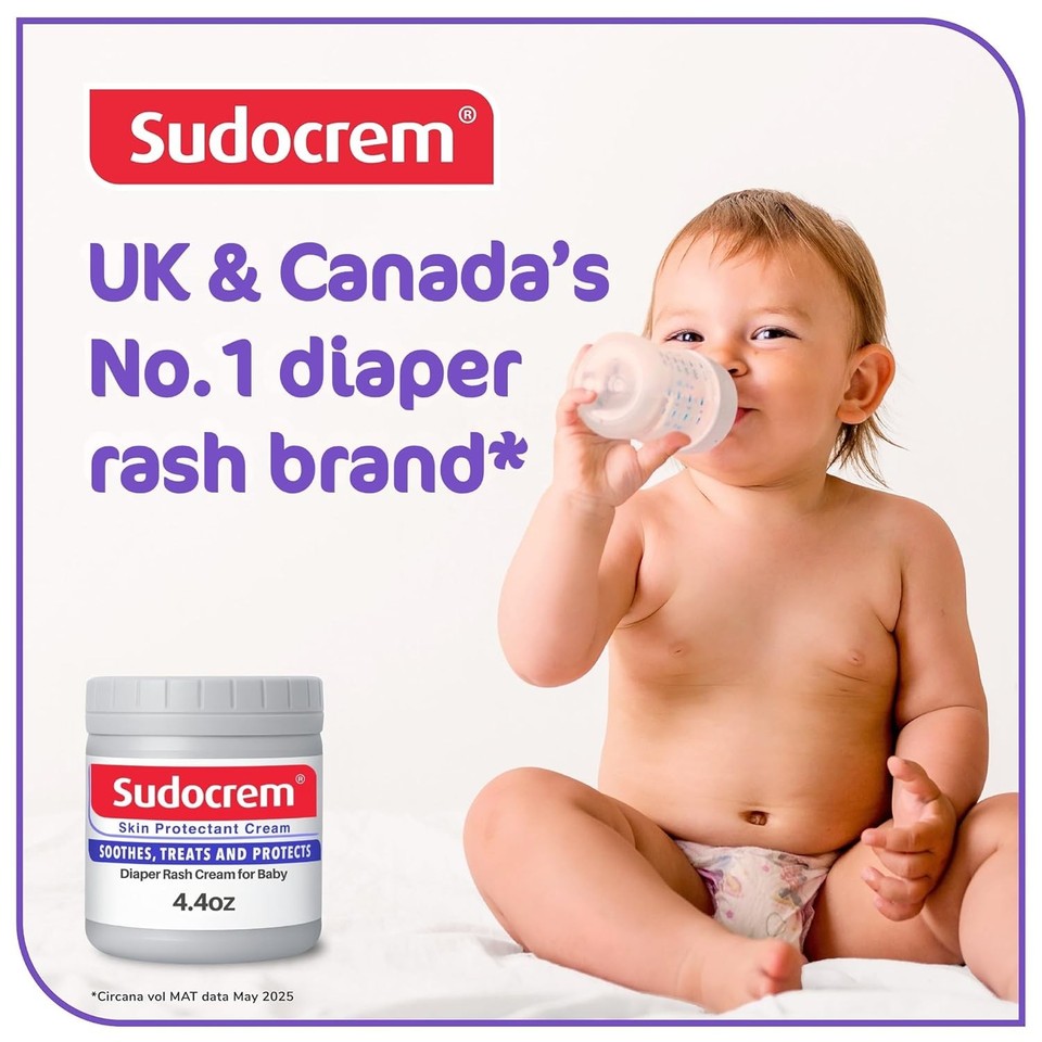 Sudocrem Diaper Rash Cream for Baby's Skin, Triple Action Diaper Rash ...