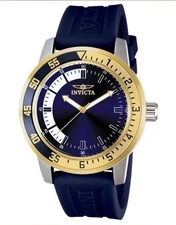 Invicta Specialty Men’s Watch - Blue/White Dial - Gold/Blue Bezel - 45mm