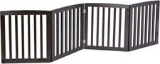Freestanding Pet Gate for Dogs - 4 Panels Indoor Foldable Dog Fence for Stairs,