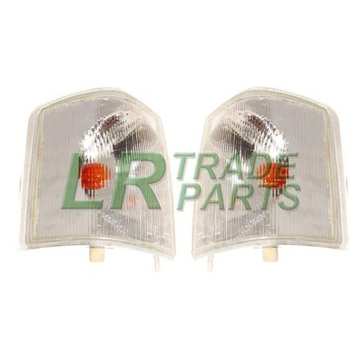 FITS DISCOVERY 1 FRONT CLEAR INDICATOR LIGHTS LAMPS PAIR X2 SET (1994-98)