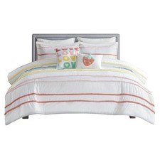 Image of Pemberly Row Cotton Printed Reversible Twin Duvet Cover Set in Pink