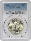 1941 Walking Liberty Silver Half Dollar MS66 PCGS