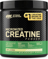 Optimum Nutrition Micronized Creatine Powder 60-120-240 Servings Unflavored