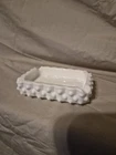 Vintage Fenton White Milk Glass Hobnail Soap Dish Trinket Ashtray Dish Preowned