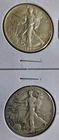 2 Lot 1945-P Walking Liberty Half Dollar 90% Silver US Coins