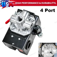 Four Port 95-125 PSI Universal Air Compressor Pressure Switch Control 1/4" NPT