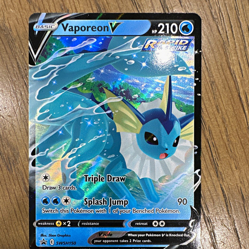 The Pokémon Company Vaporeon V Holo Ultra Rare EN Evolving Skies Full Art 210HP