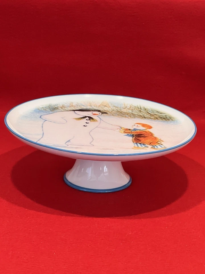 Portmeirion The Snowman Christmas Cake Dessert Stand Plate 10.5” Raymond Briggs - Image 4 of 4
