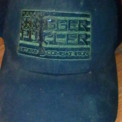 Yupoong Black Trucker Hat Hugger Mugger Mesh Back Adjustable One Size