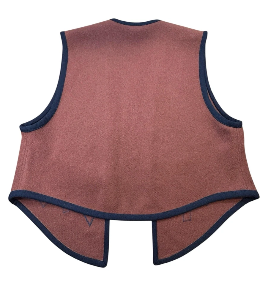 Жилет Beppa2 100% шерсть настоящий винтажный 1980-е абстрактный Artsy Lagenlook бюст 42 дюйма - Изображение 4 из 4