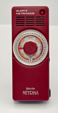 Vintage Zen-On Metrina Quartz Metronome Working Good Beat Light Stand JapanZ8408