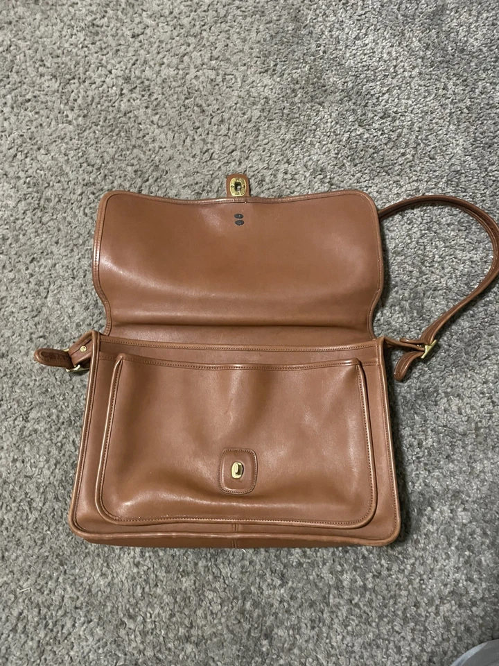 Coach Metropolitan Bolso Mensajero Maletín Cuero Marrón Auténtico De Colección LEER Foto 2 de 4