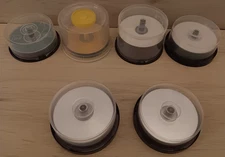 Sony, Memorex, Verbatim DVD-RW, DVD-R, CD-RW, CD-R 128 disk Lot w/spindle cases