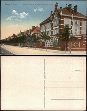 Riesa Strassen Ansicht Kaserne des 2 K. S. Pionier-Bataillon No. 22. 1916