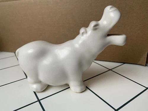 Bauer Pottery Hippo Animal Rare Figurine Mid Century