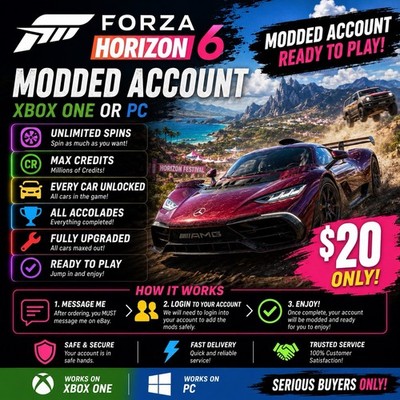 FORZA HORIZON 6 UNLOCK ALL Read description