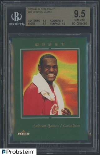 2003-04 Fleer Avant #65 LeBron James Cavaliers RC Rookie 533/699 BGS 9.5