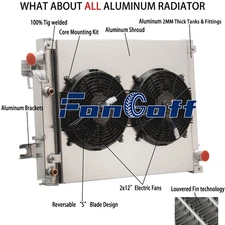 3 Row Radiator+Shroud Fan fit s 2013-18 15 Ram 2500/3500/4500/5500 AT CC13490.
