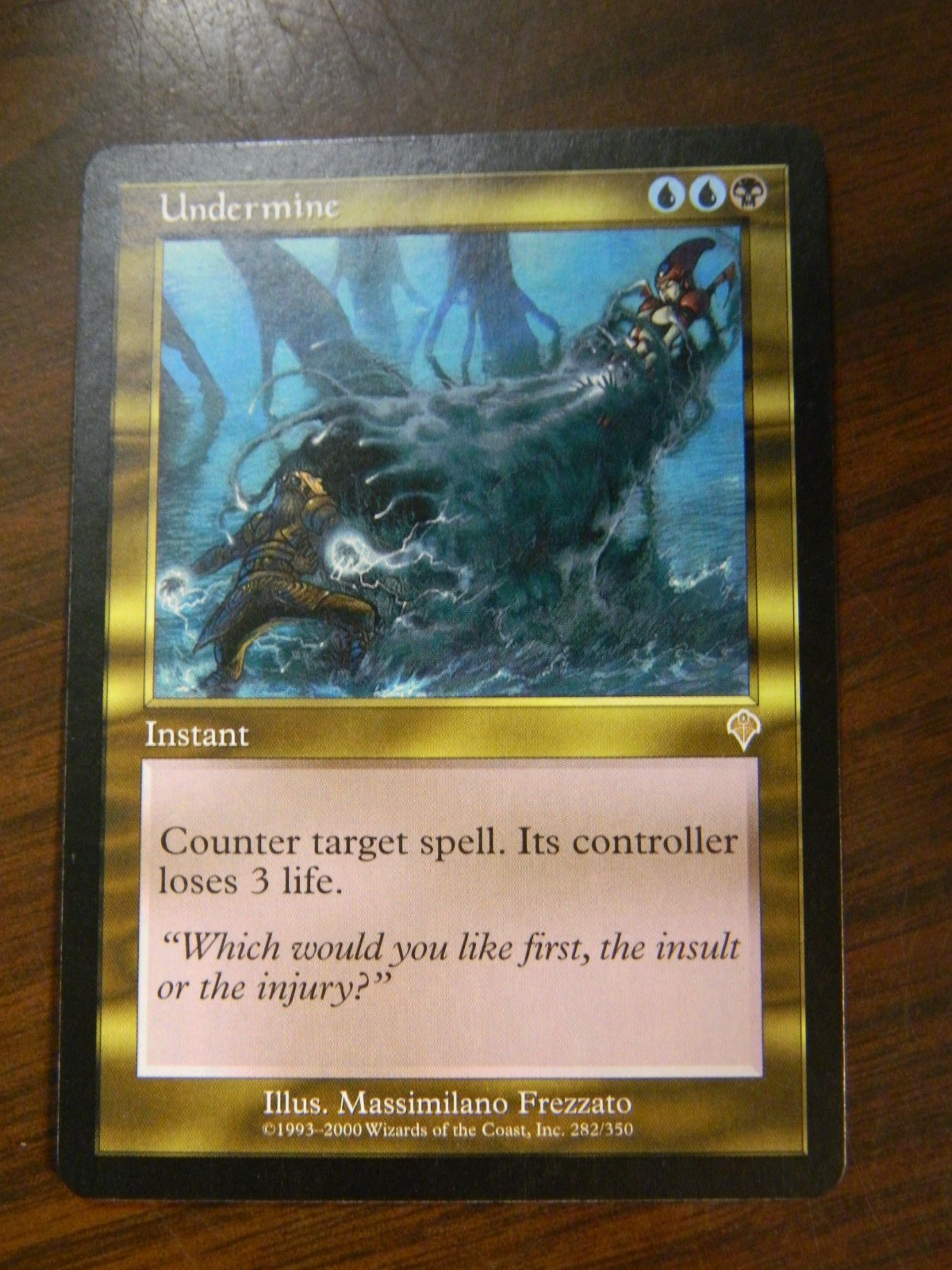 MTG Pre-Modern Invasion Rare Multicolor Undermine Lightly Played Cond