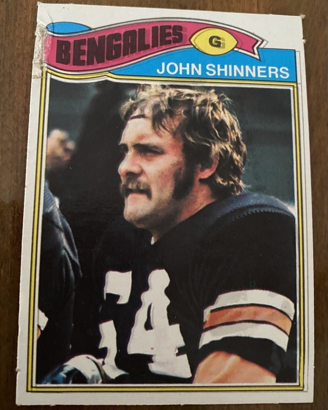 1977 Topps Mexican Football John Shinners Bengals Bengalies BLANK BACK !