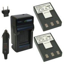 Wasabi Power Battery 2-Pack and Charger for Canon NB-1L, NB-1LH